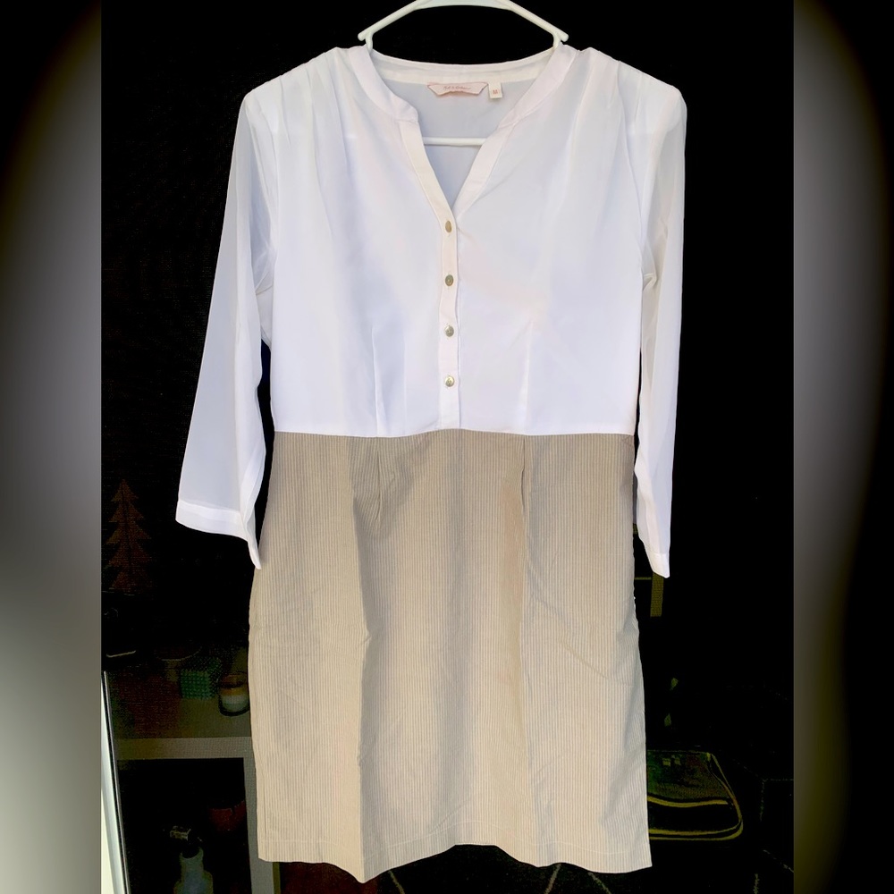 White A-line formal dress
